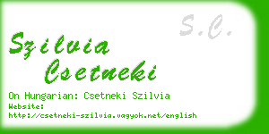 szilvia csetneki business card